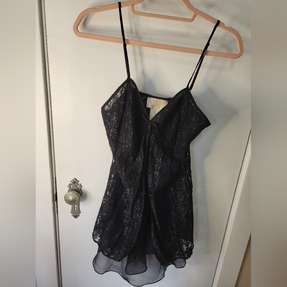 Black Lace & Mesh Babydoll Chemise
